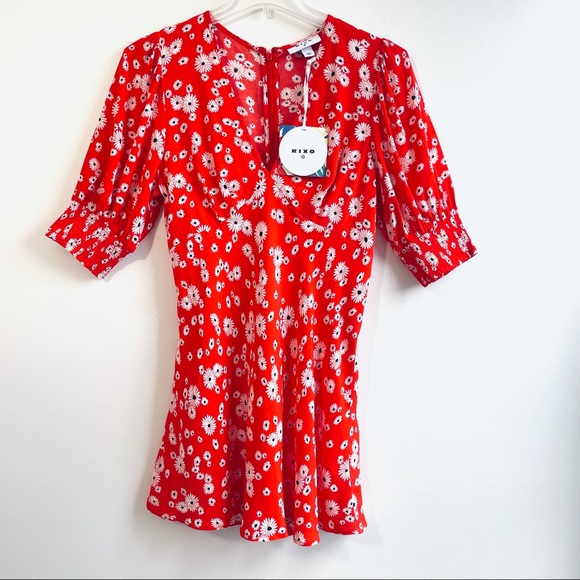 RIXO x Target Floral Puff Sleeve Swing Dress Size 16W, 28W RARE! - Picture 5 of 13